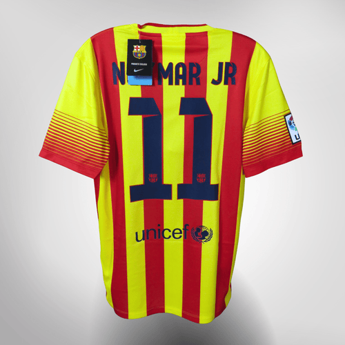 Vintage FC Barcelona 2013-2014 Away football shirt with Neymar Jr 10 print, size S | Nostalgic Football Shirts