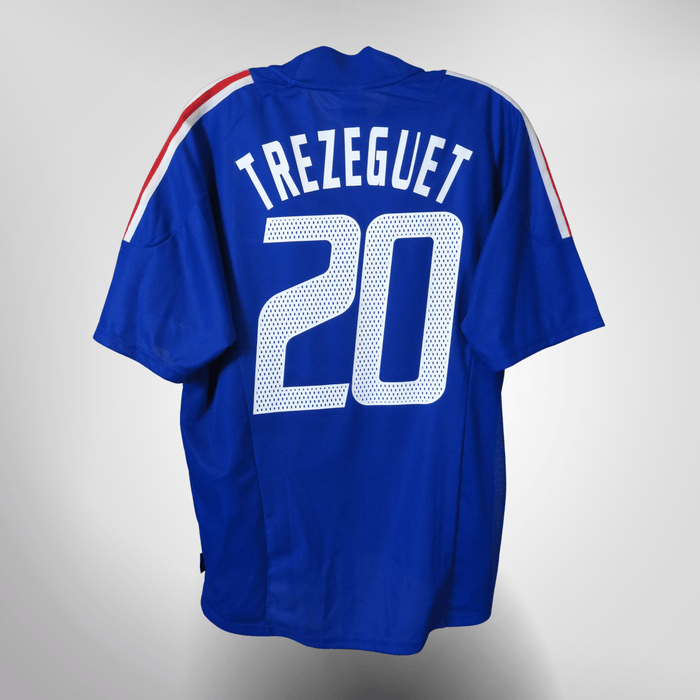 Vintage France 2002-2004 Home football shirt with Trezeguet 20 print, size M | Nostalgic Football Shirts