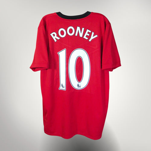 Vintage Manchester United 2009-2010 Home football shirt with Rooney 10 print, size L, product code 355091-623 | Nostalgic Football Shirts