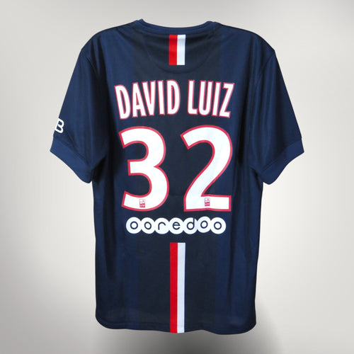 Vintage PSG 2014-2015 Home football shirt with David Luiz 32 print, size S, product code 618757-411 | Nostalgic Football Shirts