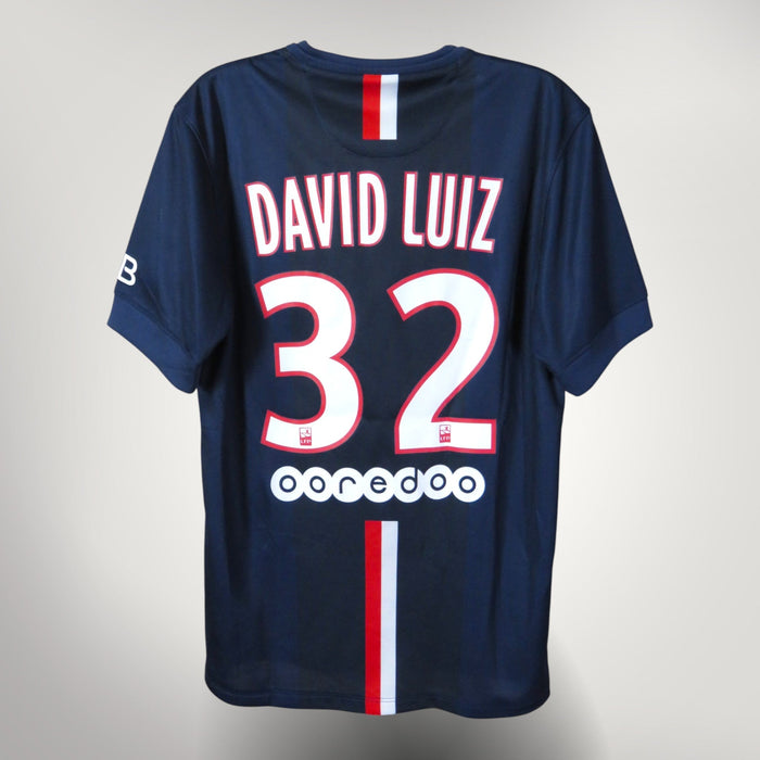 Vintage PSG 2014-2015 Home football shirt with David Luiz 32 print, size S, product code 618757-411 | Nostalgic Football Shirts