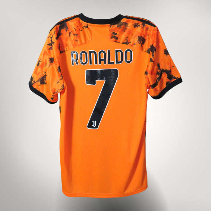 Vintage Juventus 2020-2021 Third football shirt with Ronaldo 7 print, size M, product code GE4856 | Nostalgic Football Shirts