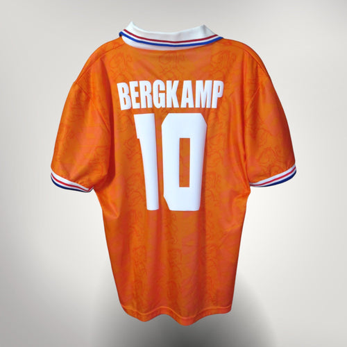 Vintage Netherlands 1994 Home football shirt with Bergkamp 10 print, size XL | Nostalgic Football Shirts