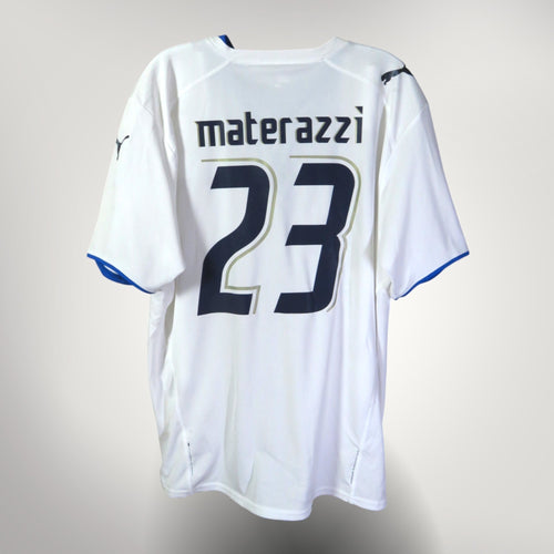 Vintage Italy 2006 Away football shirt with Materazzi 23 print, size XL, product code 733627 | Nostalgic Football Shirts
