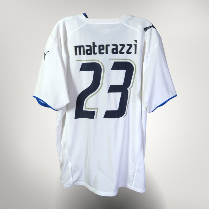 Vintage Italy 2006 Away football shirt with Materazzi 23 print, size XL, product code 733627 | Nostalgic Football Shirts