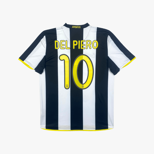 Vintage Juventus 2008-2009 Home football shirt with Del Piero 10 print, size M | Nostalgic Football Shirts