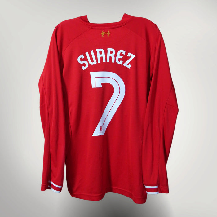 Liverpool 2013-2014 Home Longsleeve shirt, Suarez 7, Warrior, size M, product code WIN738 | Nostalgic Football Shirts