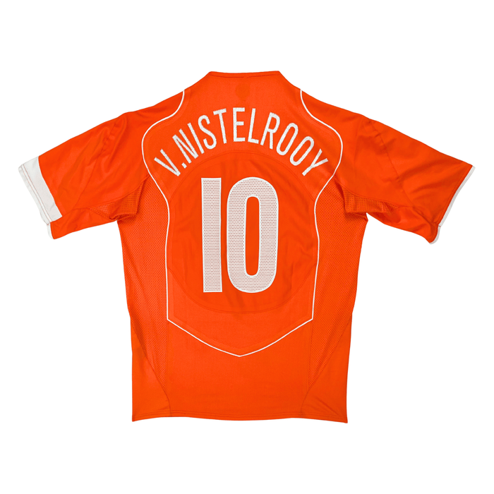 Vintage Netherlands 2004-2006 Home football shirt with Van Nistelrooy 10 print, size L | Nostalgic Football Shirts