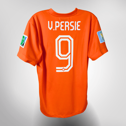 Vintage Netherlands 2014-2015 Home football shirt with Van Persie 9 print, size M | Nostalgic Football Shirts
