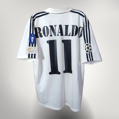 Real Madrid 2002-2003 Centenary Home shirt, Ronaldo 11, Adidas, size M, product code 134748 | Nostalgic Football Shirts