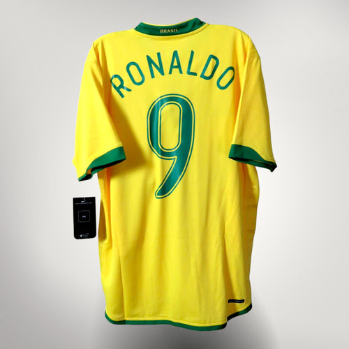 Brazil 2006-08 Home Ronaldo #9 Player Issue BNWT Shirt L