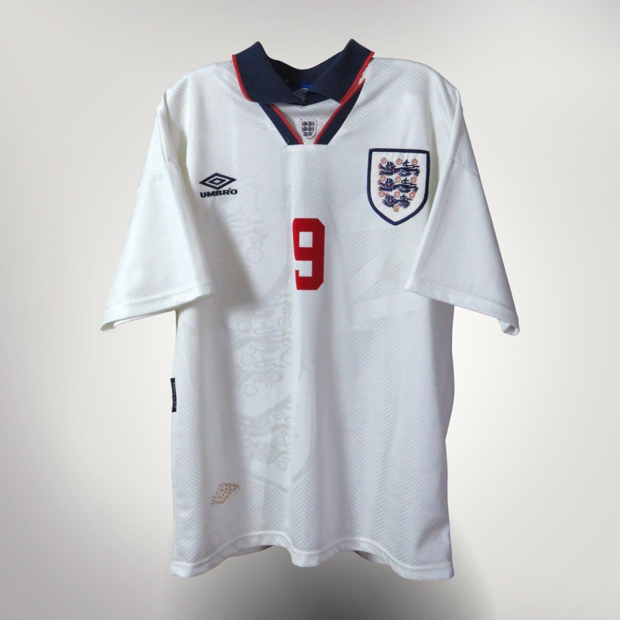 England 1993-95 Home Shearer #9 Shirt L