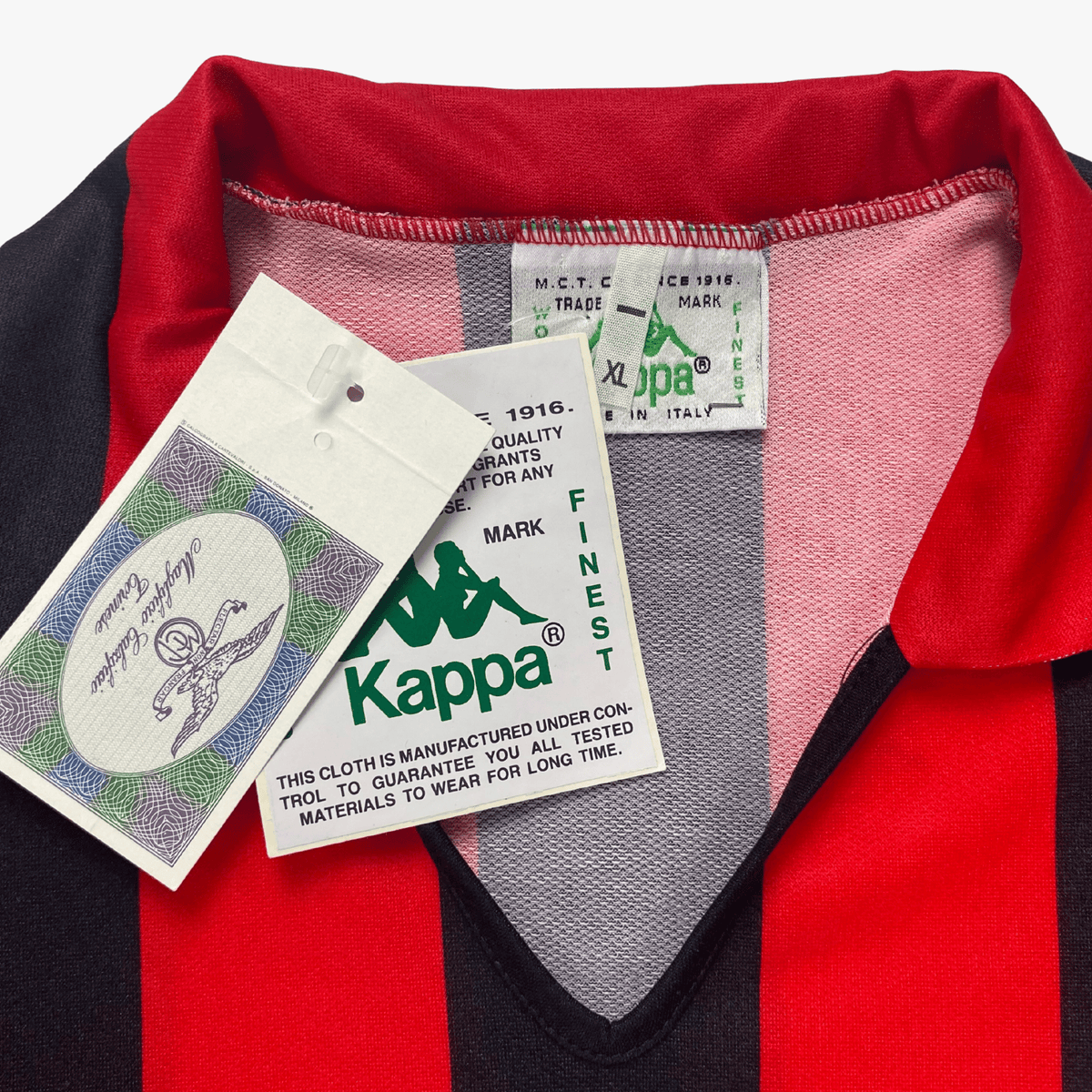 Authentic Kappa AC Milan 1989-1990 shirt, size XL | Nostalgic Football Shirts