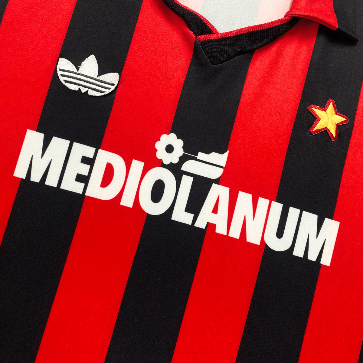 Retro AC Milan 1991-1992 Home longsleeve football jersey by Adidas, size L | Nostalgic Football Shirts