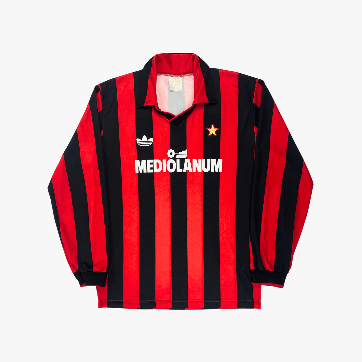 Vintage AC Milan 1991-1992 Home longsleeve football shirt, size L | Nostalgic Football Shirts