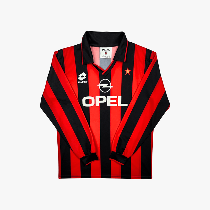 Vintage AC Milan 1994-1995 Home longsleeve football shirt, size M | Nostalgic Football Shirts