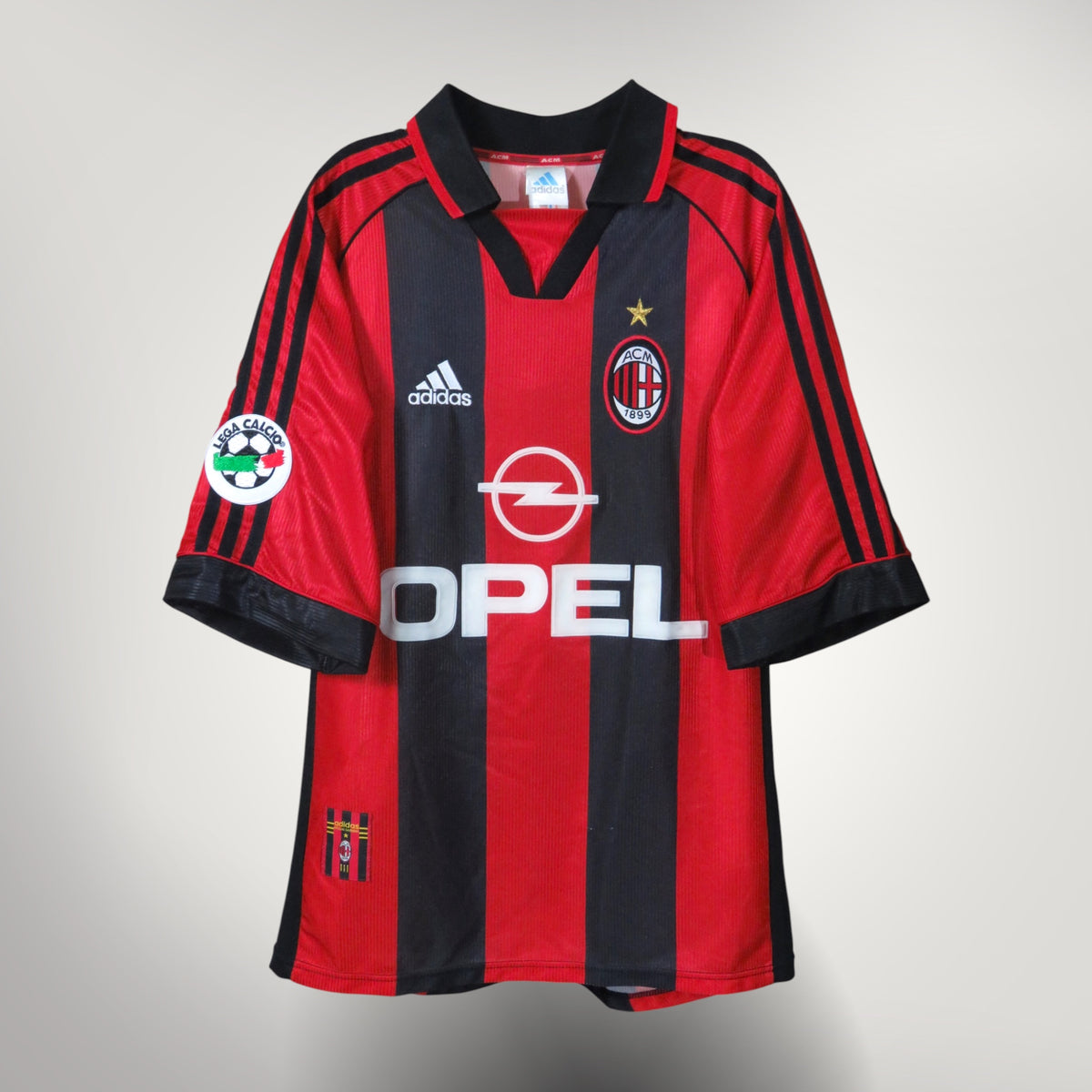 Authentic Adidas AC Milan 1998-2000 Home shirt, Shevchenko 7 on the back, size S | Nostalgic Football Shirts