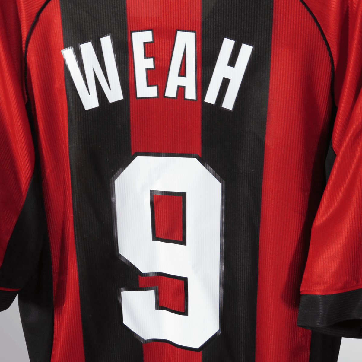 Retro AC Milan 1998-2000 Home football jersey by Adidas, Weah 9, size M | Nostalgic Football Shirts