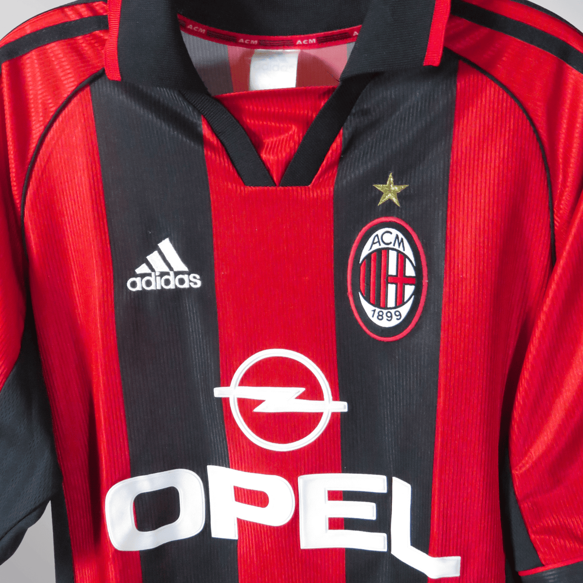 Original AC Milan 1998-2000 Home football shirt, size M, Weah 9 | Nostalgic Football Shirts