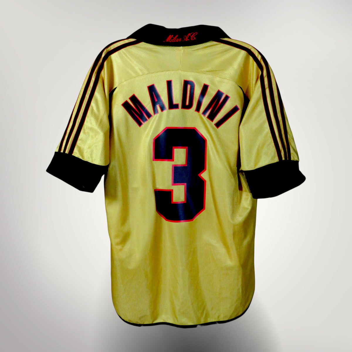 Vintage AC Milan 1999-2000 Fourth football shirt with Maldini 3 print, size M | Nostalgic Football Shirts