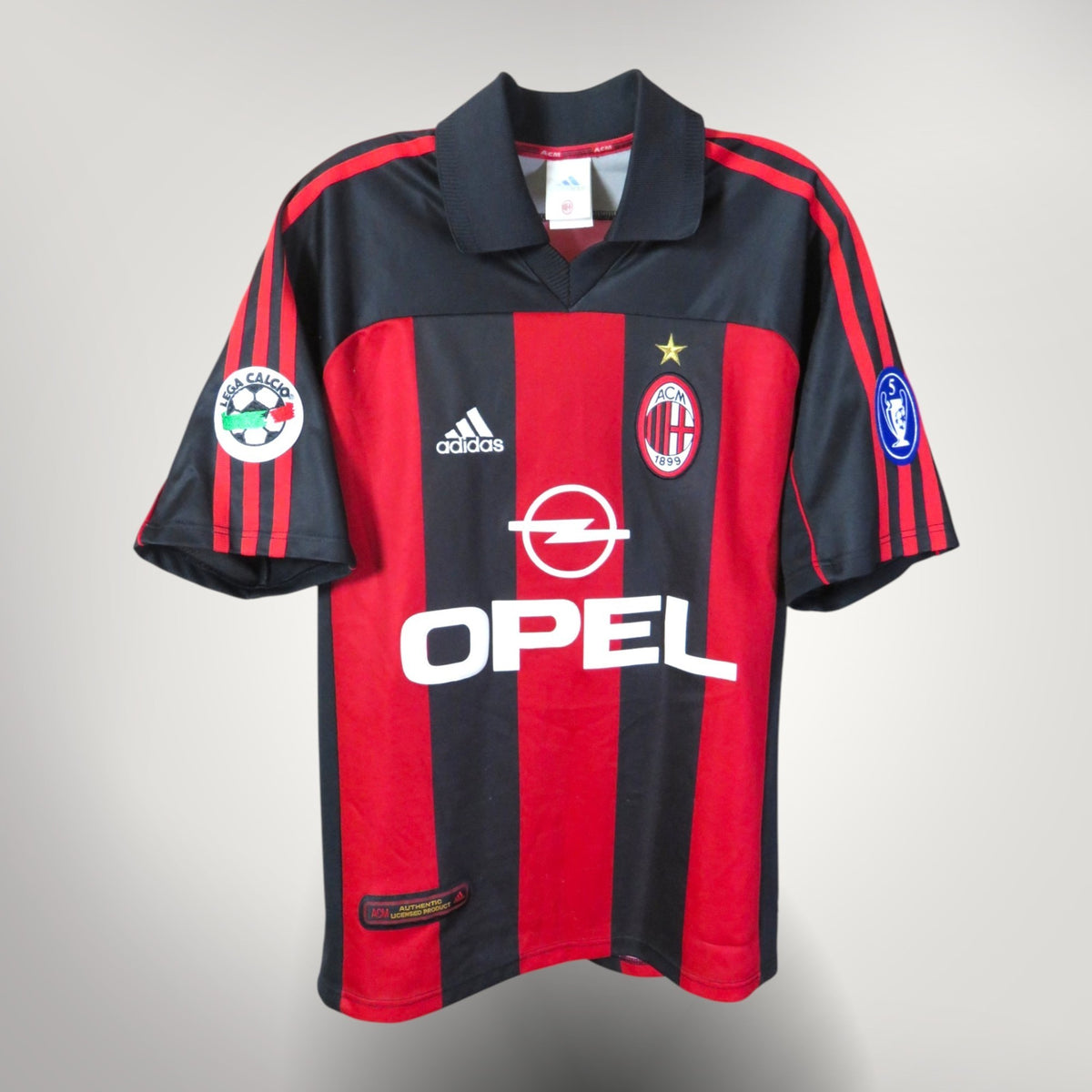 Authentic Adidas AC Milan 2000-2002 Home shirt, Maldini 3 on the back, size S, product code 685348 | Nostalgic Football Shirts