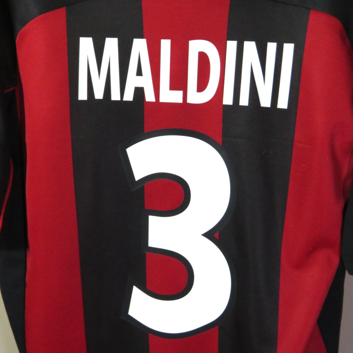 Retro AC Milan 2000-2002 Home football jersey by Adidas, Maldini 3, size S, product code 685348 | Nostalgic Football Shirts