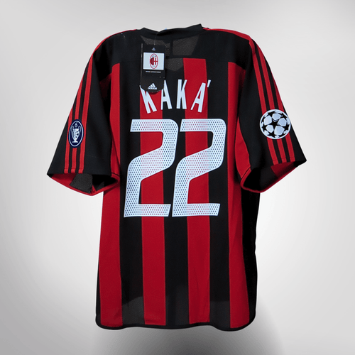 Vintage AC Milan 2003-2004 Home football shirt with Kaka 22 print, size L | Nostalgic Football Shirts