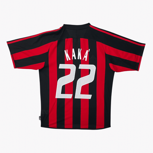 Vintage AC Milan 2003-2004 Home football shirt with Kaka 22 print, size M | Nostalgic Football Shirts