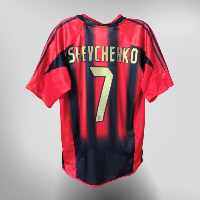 Vintage AC Milan 2004-2005 Home football shirt with Shevchenko 7 print, size S | Nostalgic Football Shirts