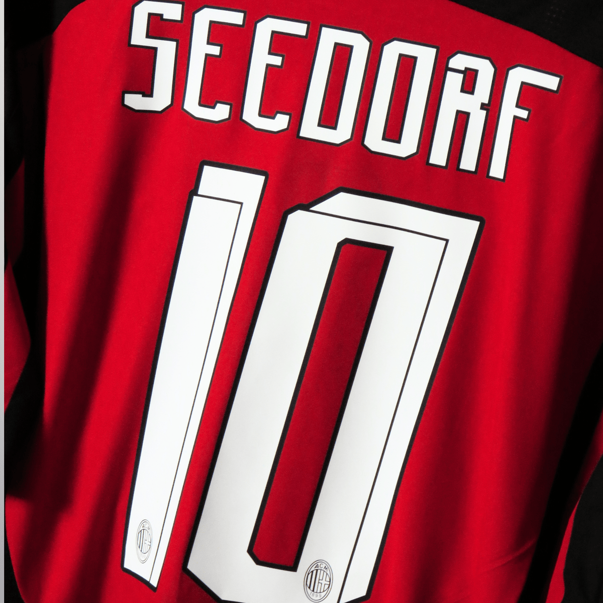 Retro AC Milan 2007-2008 Home football jersey by Adidas, Seedorf 10, size L, brand new with tags | Nostalgic Football Shirts