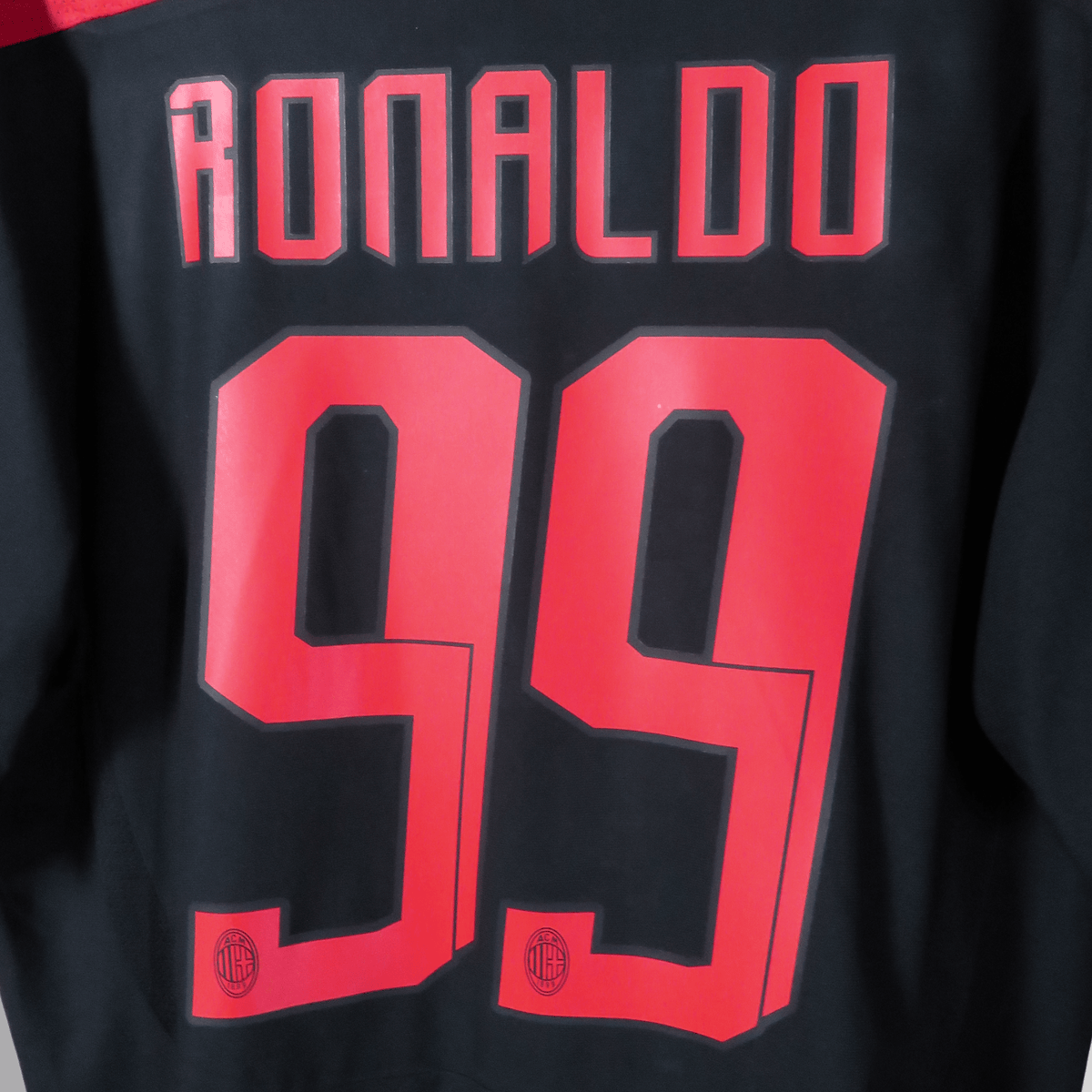 Retro AC Milan 2007-2008 Third football jersey by Adidas, Ronaldo 99, size XL | Nostalgic Football Shirts