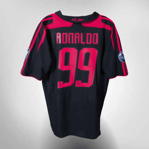 Vintage AC Milan 2007-2008 Third football shirt with Ronaldo 99 print, size XL, product code 694959 | Nostalgic Football Shirts