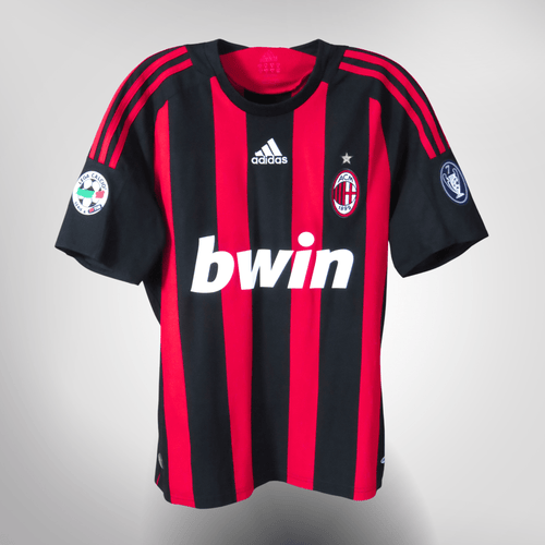 Authentic Adidas AC Milan 2008-2009 Home shirt, Beckham 32 on the back, size M, product code 025392 | Nostalgic Football Shirts