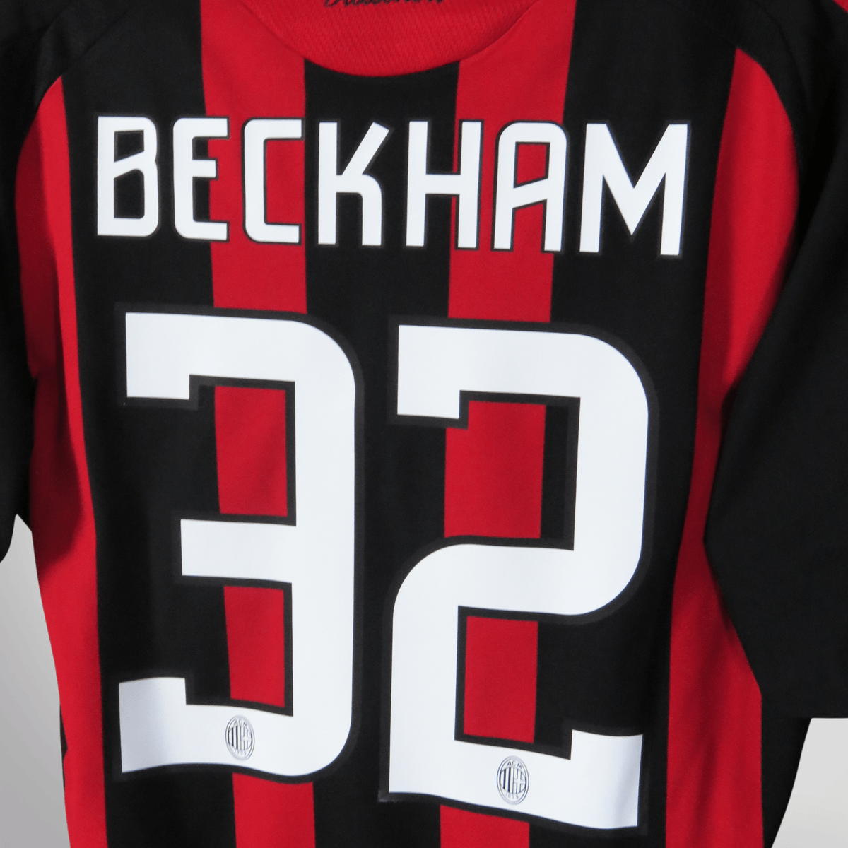 Retro AC Milan 2008-2009 Home football jersey by Adidas, Beckham 32, size M | Nostalgic Football Shirts