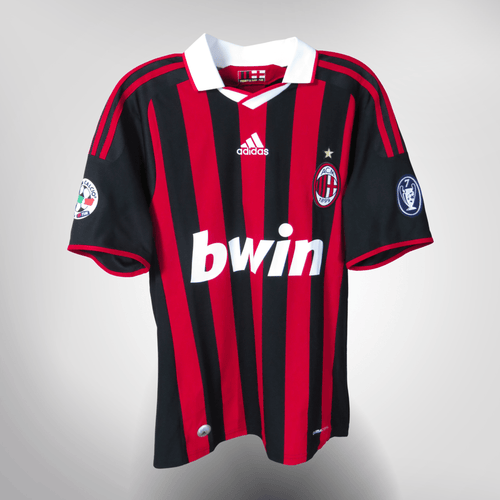 Authentic Adidas AC Milan 2009-2010 Home shirt, Beckham 32 on the back, size S, product code E84210 | Nostalgic Football Shirts