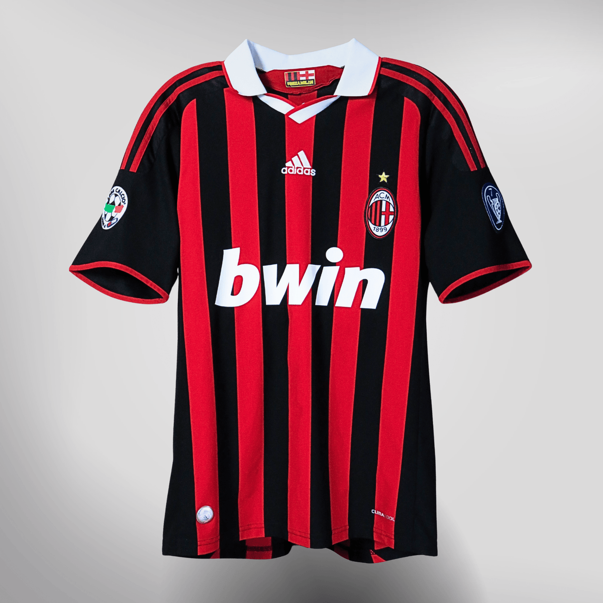 Authentic Adidas AC Milan 2009-2010 Home shirt, Inzaghi 9 on the back, size M, product code E84210 | Nostalgic Football Shirts