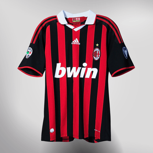 Authentic Adidas AC Milan 2009-2010 Home shirt, Inzaghi 9 on the back, size M, product code E84210 | Nostalgic Football Shirts