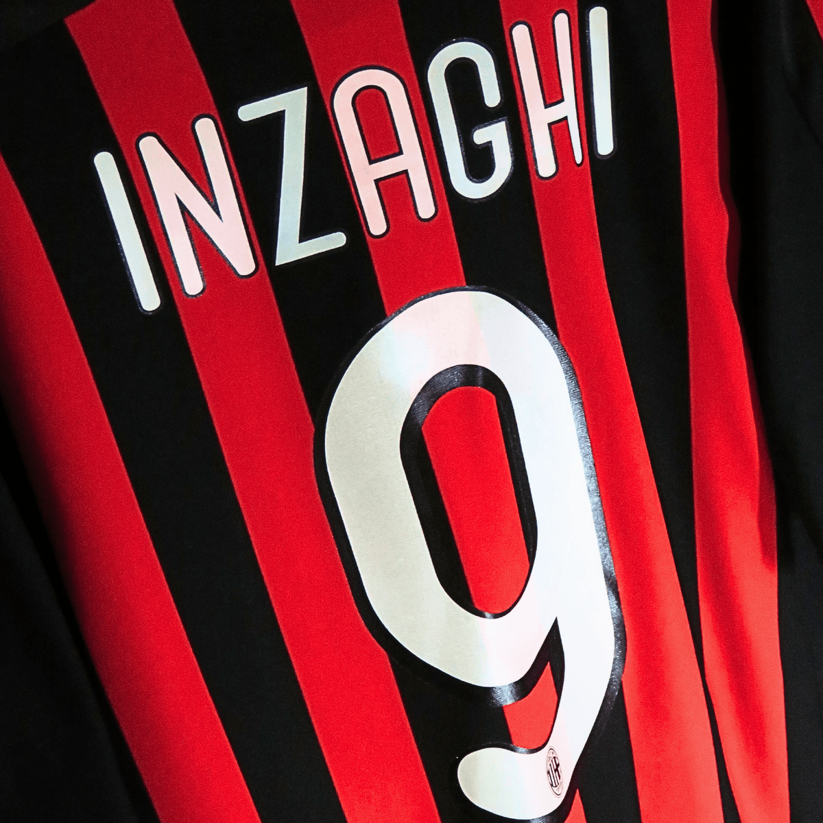 Retro AC Milan 2009-2010 Home football jersey by Adidas, Inzaghi 9, size M, product code E84210 | Nostalgic Football Shirts