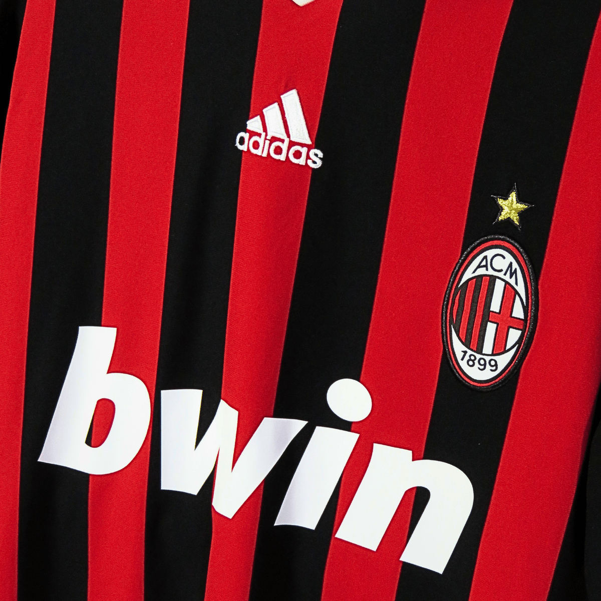 Authentic Adidas AC Milan 2009-2010 Home shirt, Inzaghi 9 on the back, size M, product code E84210 | Nostalgic Football Shirts