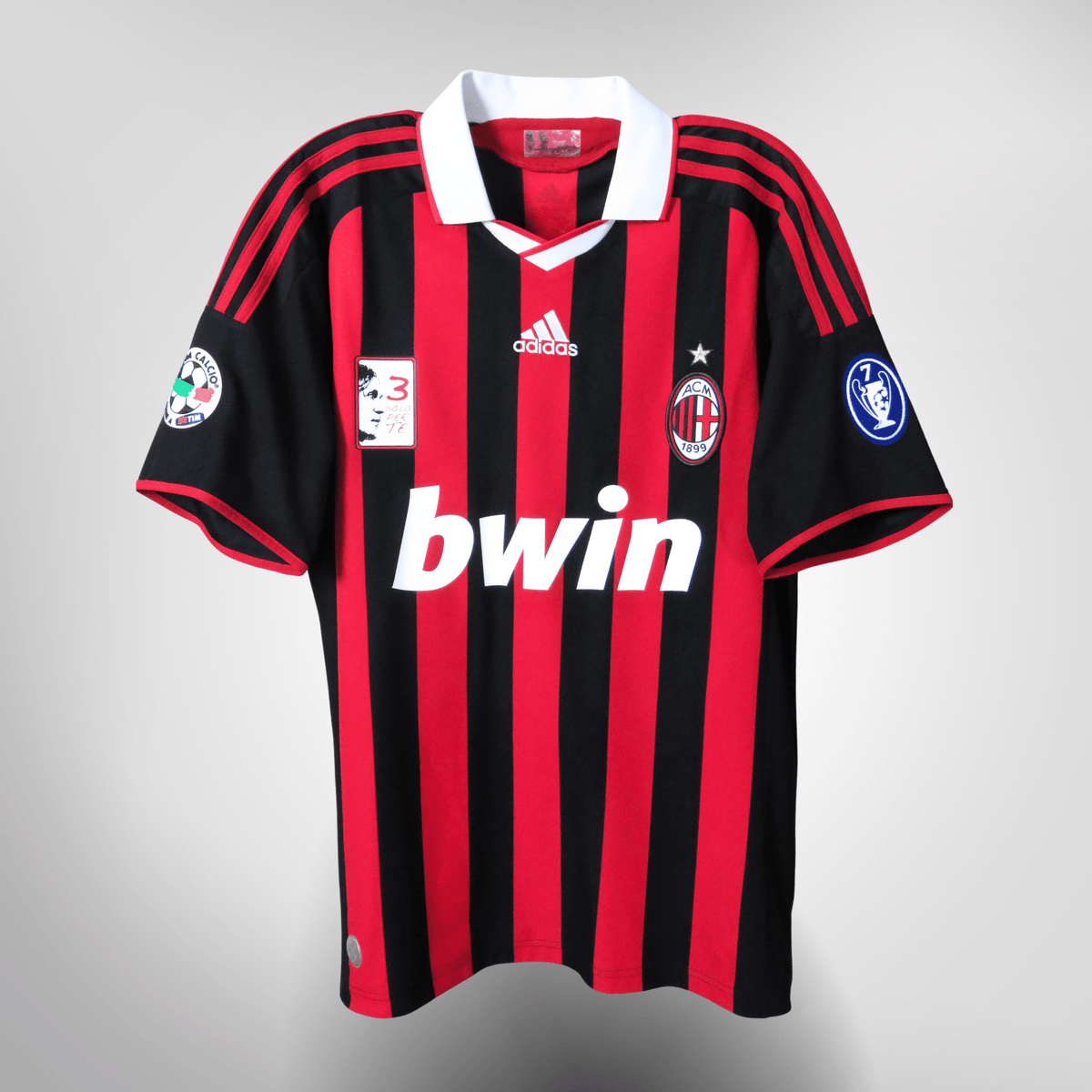 Authentic Adidas AC Milan 2009-2010 Home shirt, Maldini 3 on the back, size M | Nostalgic Football Shirts