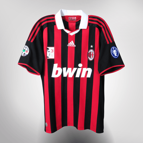 Authentic Adidas AC Milan 2009-2010 Home shirt, Maldini 3 on the back, size M, product code E84210 | Nostalgic Football Shirts