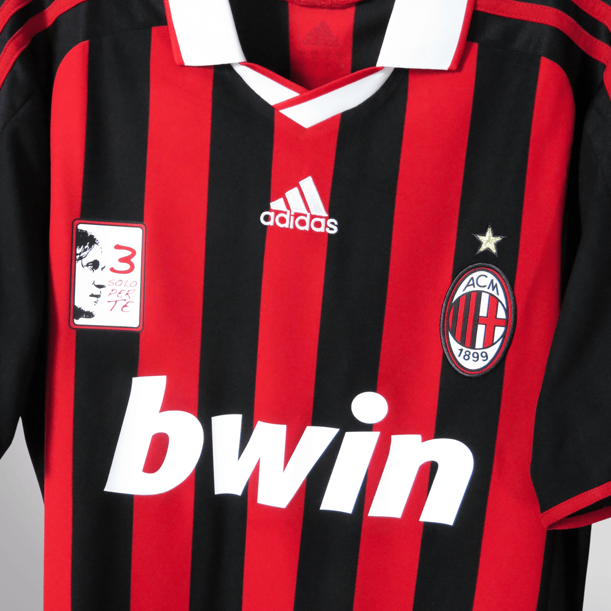 Original AC Milan 2009-2010 Home football shirt, size M, Maldini 3 | Nostalgic Football Shirts