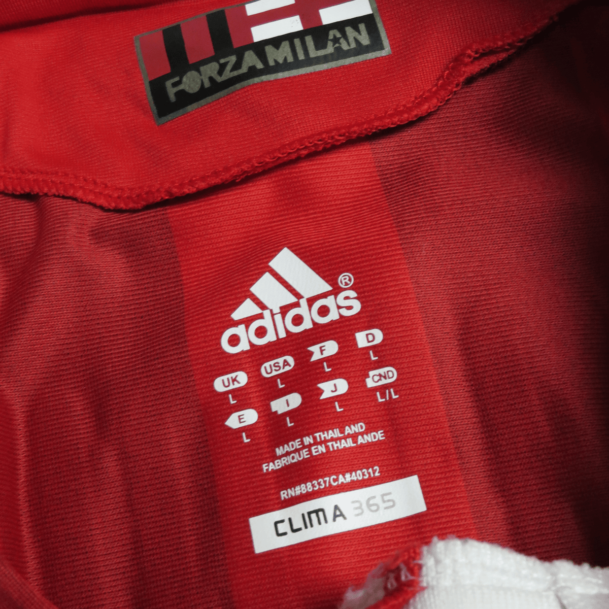 Original AC Milan 2009-2010 Home longsleeve football shirt, size L, Ronaldinho 80 | Nostalgic Football Shirts