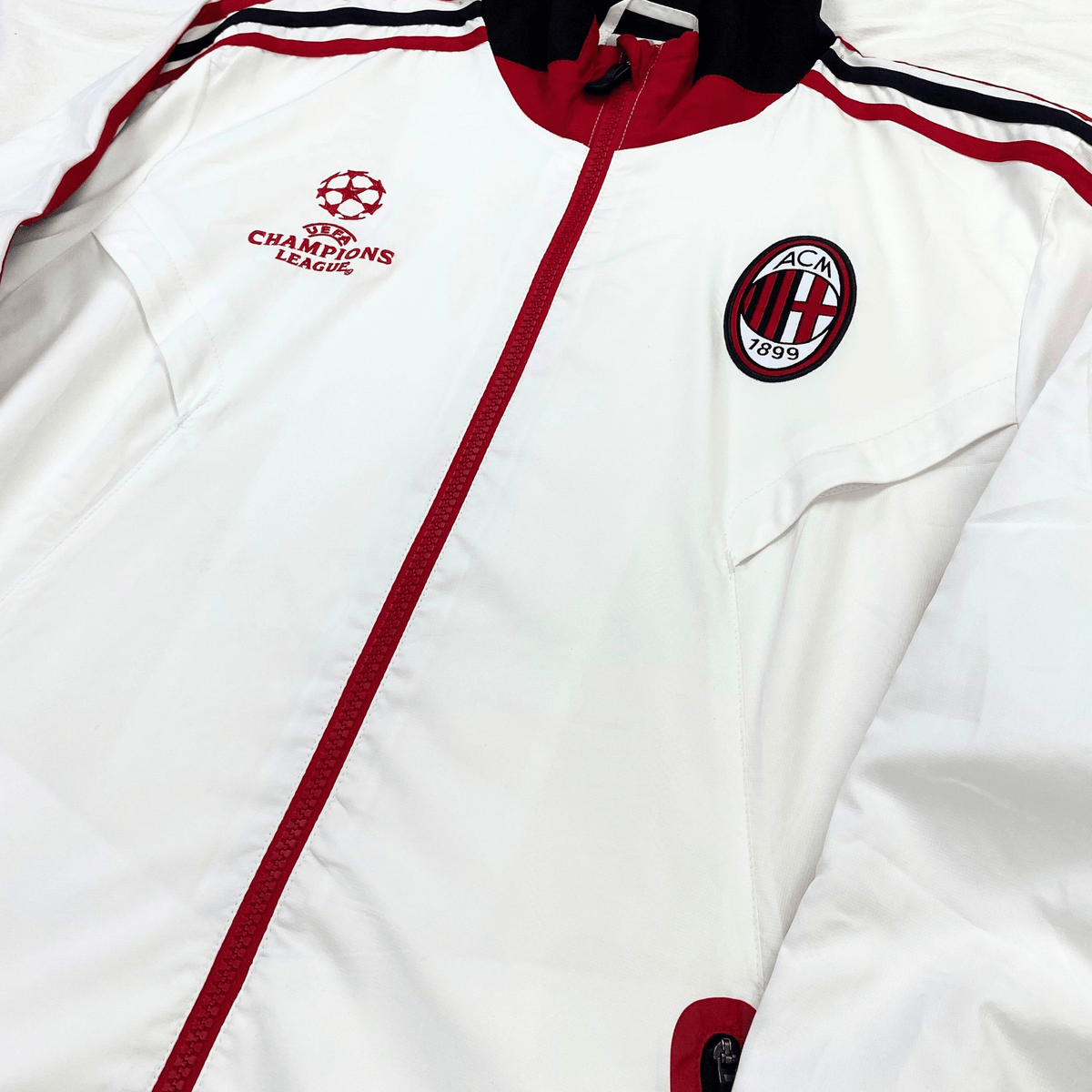 Retro AC Milan 2010 training jacket by Adidas, size S, product code P00775 | Nostalgic Football Shirts