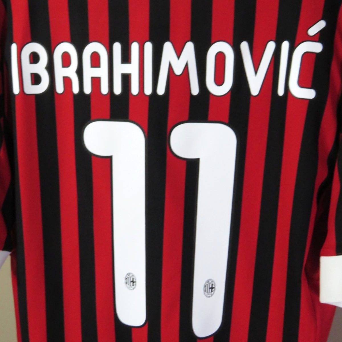 Retro AC Milan 2011-2012 Home football jersey by Adidas, Ibrahimovic 11, size M, product code V13457 | Nostalgic Football Shirts