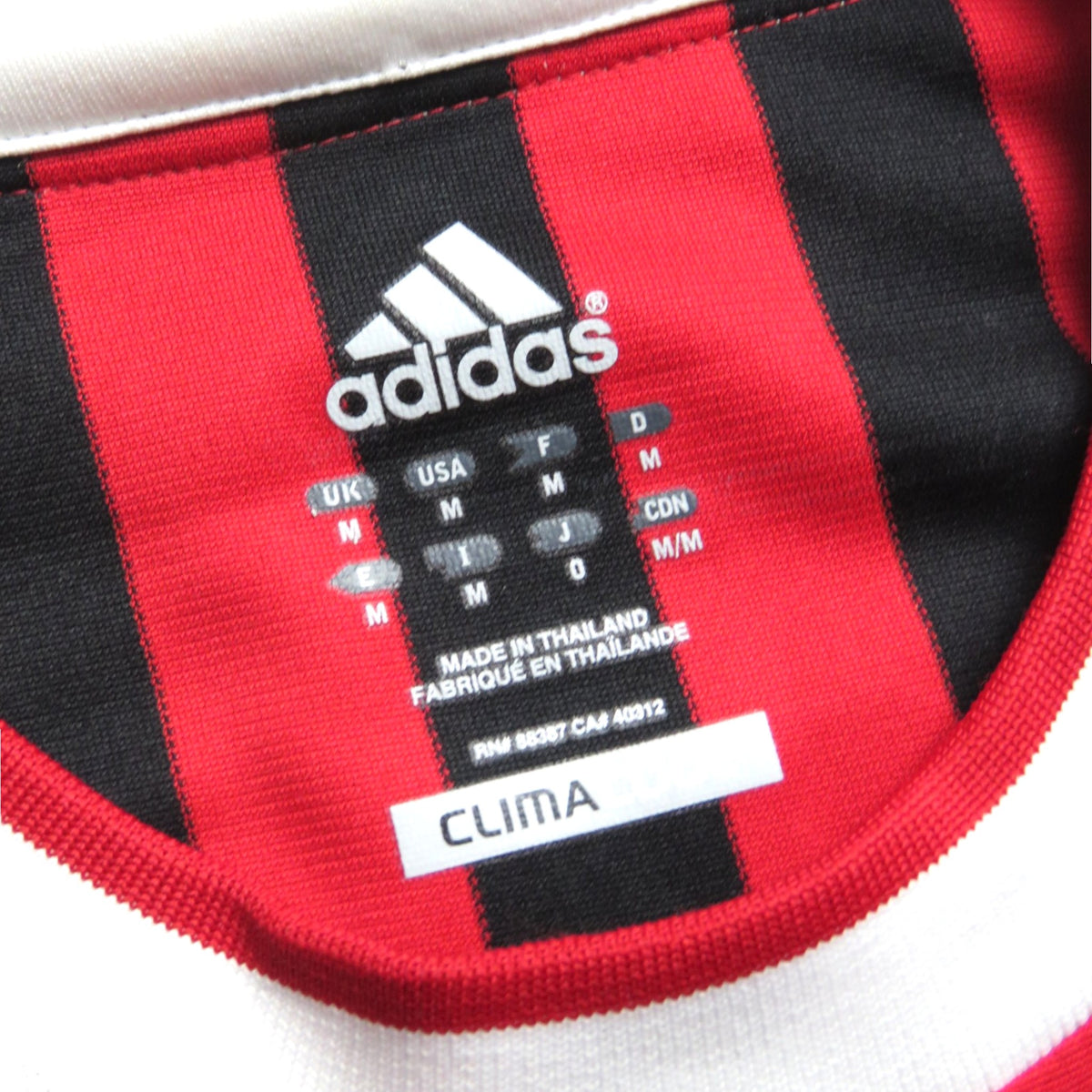 Authentic Adidas AC Milan 2011-2012 Home shirt, Ibrahimovic 11 on the back, size M, product code V13457 | Nostalgic Football Shirts