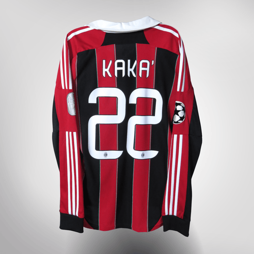 Vintage AC Milan 2012-2013 Home longsleeve football shirt with Kaka 22 print, size M, product code W38560 | Nostalgic Football Shirts