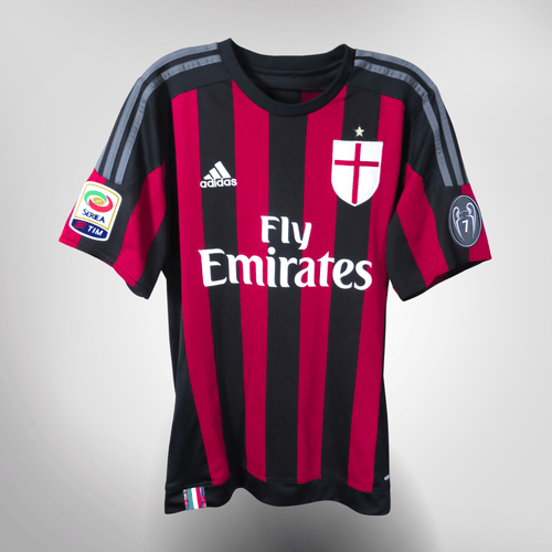 Authentic Adidas AC Milan 2015-2016 Home shirt, Honda 10 on the back, size M, product code S11836 | Nostalgic Football Shirts