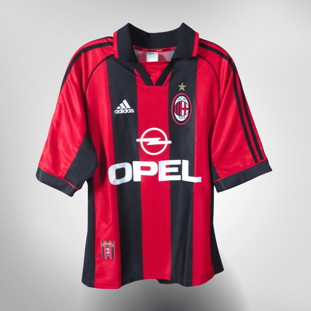 AC Milan 1998-00 Home Weah #9 Shirt M