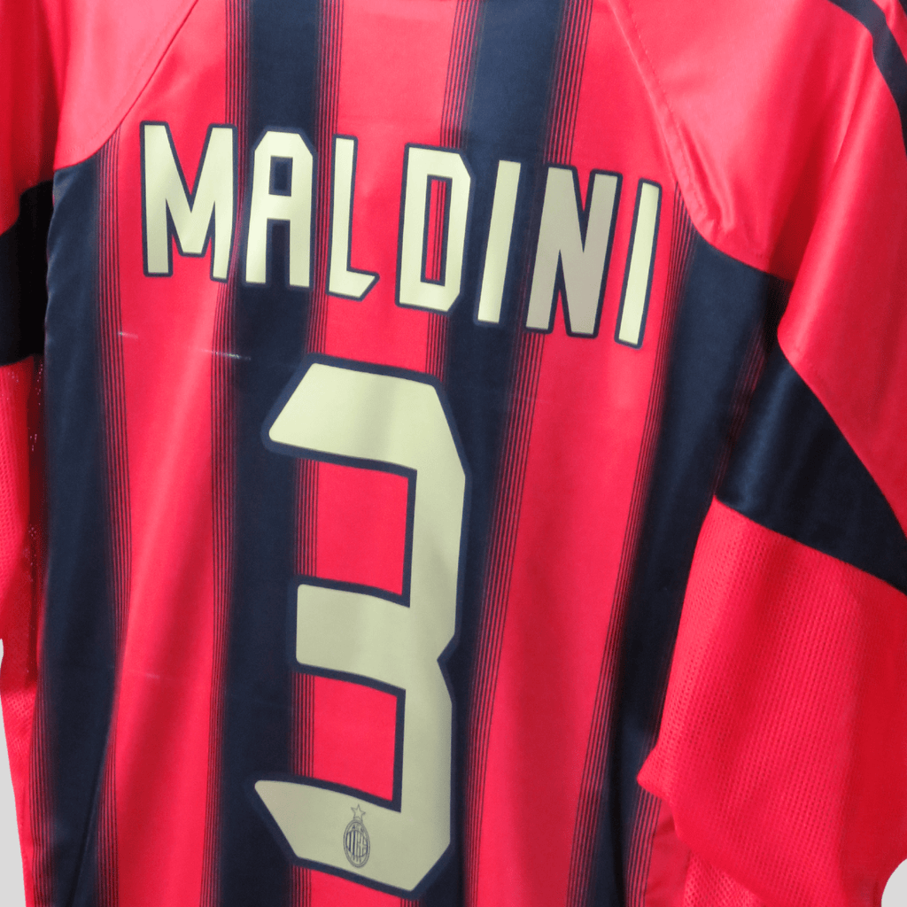 AC Milan 2004-05 Home Maldini #3 Shirt M